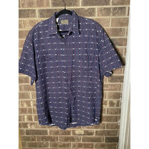 Roper snap button short sleeve western shirt XL